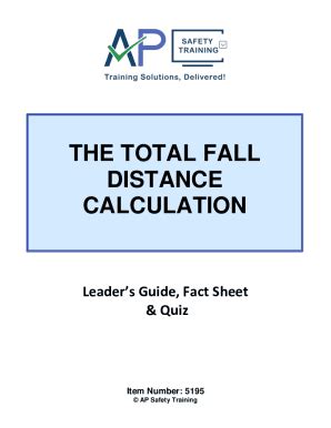 Fillable Online How to Calculate Total Fall Distance When Using Fall ...
