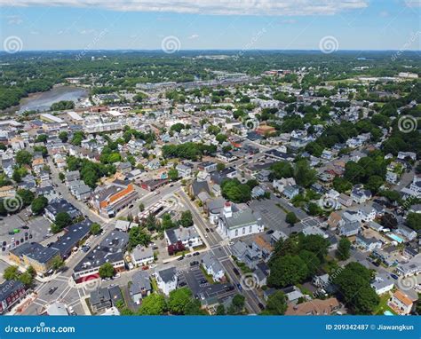 Beverly City Aerial View, Massachusetts, USA Stock Image - Image of ...