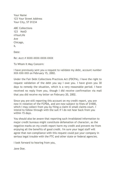 Free Printable Debt Validation Letter Templates [PDF, Word] Medical