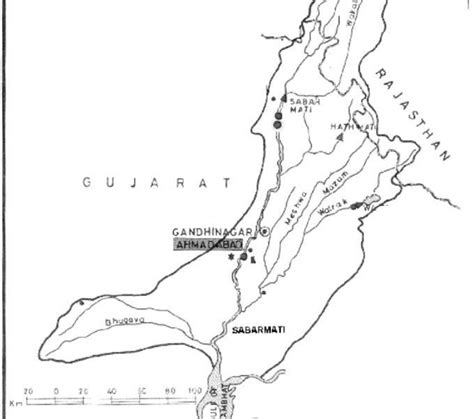 Sabarmati river show in map - Brainly.in