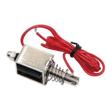 DC 12V, Force 0.4N - 8N Solenoid Pull Push long stroke Electromagnet ...