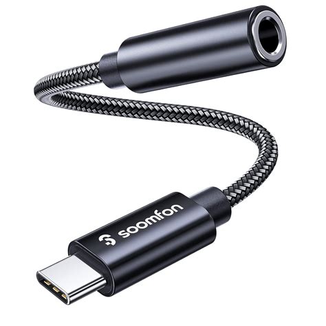 USB C to 3.5mm Audio Headphone Adapter - SOOMFON USB Type C to Aux ...