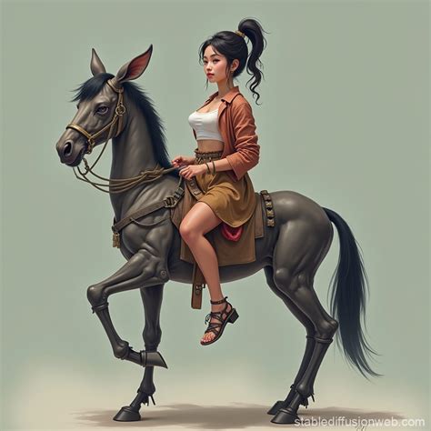 centaur mechanical lower body with four armored horse legs Prompts ...