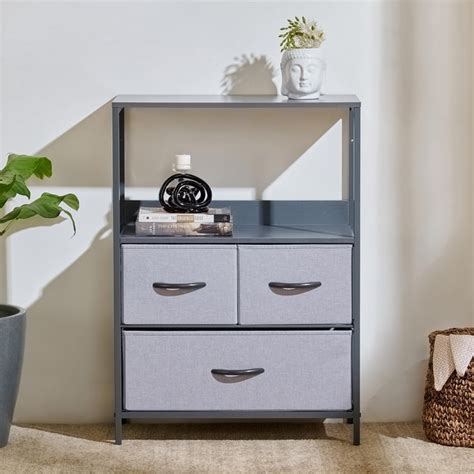 Buy Helios Ethan Metal 3-Tier Multipurpose Cabinet - Grey from Helios ...