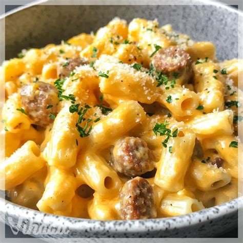 Cheesy Sausage Pasta Recipe: A Quick Comfort Meal! - Vihaad Recipes