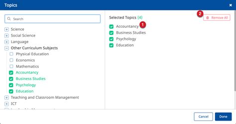 Selecting Topics