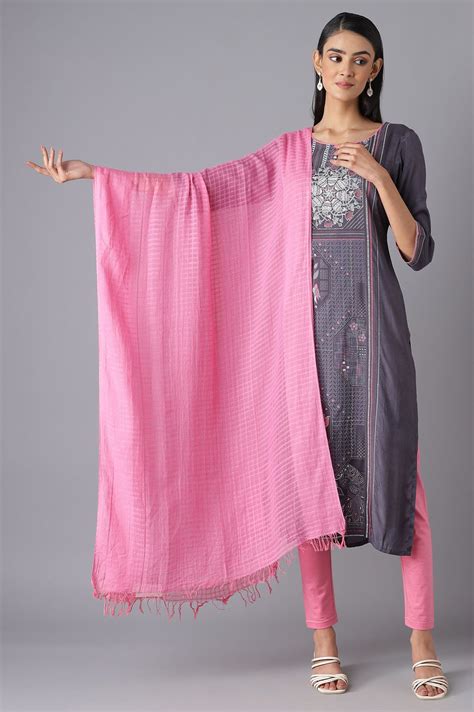 Buy Pink Cotton South Dupatta Online for Woman | Shop for Aurelia