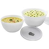 Larah by BOROSIL Opalware Solid Serving Bowl with Lid - 500ml, 750ml ...