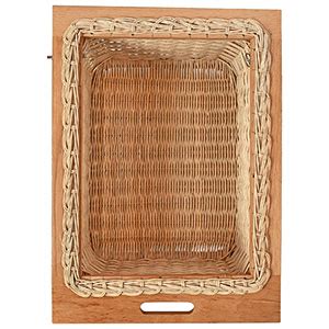 KYNE Wicker Basket for Kitchen with Wooden Channels/Runners – Pull-Out ...