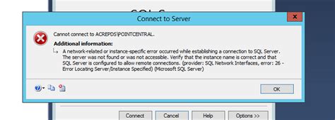Image result for MS SQL Connection Error