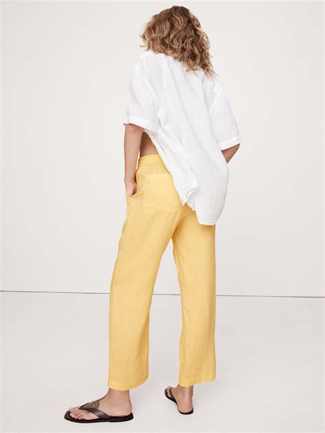 Linen Pull-On Ankle Pant | Banana Republic