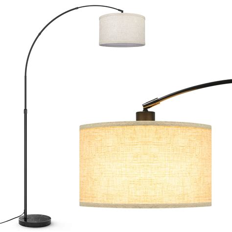 Buy Arc Floor Lamp with Unique Hanging Drum Shade for Living Room ...