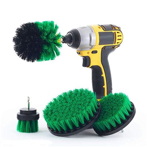 certainPL 4 Piece Nylon Power Brush Tile Set Grout Kitchen Bathroom ...