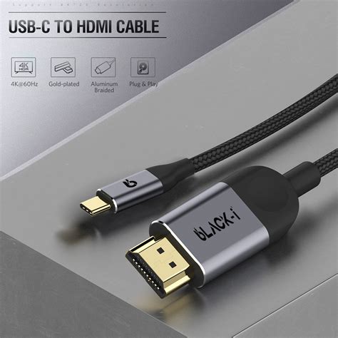 Black-i USB-C to HDMI 4K Cable 1.8 Meter - Black-i