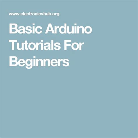 Arduino Tutorials for Beginners 的图像结果