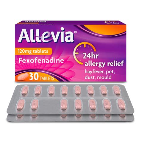 Buy Allevia Hayfever y s, Prescription Strength 120 mg Fexofenadine ...