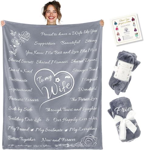 for her, My Wife Birthday Gift Ideas, Gifts for Wife Blanket, Gift from ...