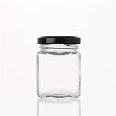 Square Glass Spice Containers 150 ml Honey Storage Glass Jars with ...