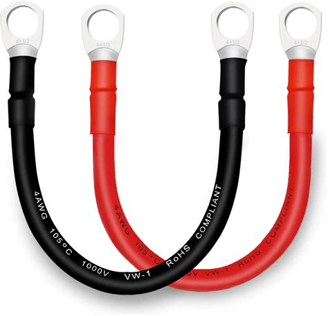 Amazon.com: QIATOL Battery Cable, 4 AWG Battery Cables with Terminals ...
