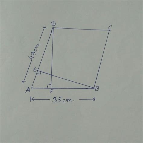 DF and BE are heights on sides AB and AD respectively ofparallelogram ...