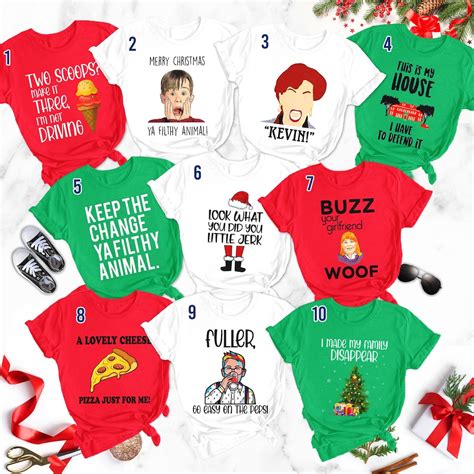 Home Alone Family Matching Shirt, Family Matching Christmas Shirt, Home ...