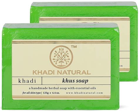 Buy KHADI NATURAL Khus Handmade Soap, 125g (Pack of 2) Online at Low ...