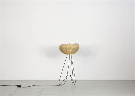 Coccon-shaped Three-legged floor lamp from the 50s. For Sale at 1stDibs