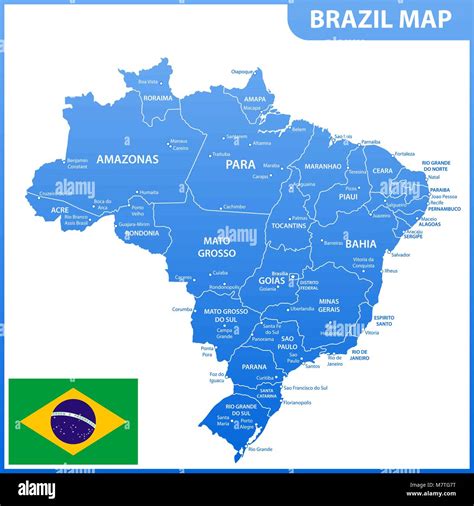 Brazil Map States And Cities
