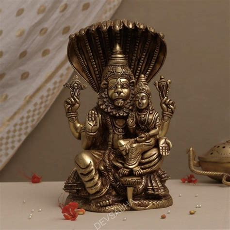 Buy Panch Loha Laxmi Narasimha Idol - 11.5 Inch | Sitting Lord ...