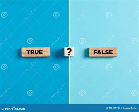 The Words True and False on Wooden Blocks with Question Mark Symbol ...