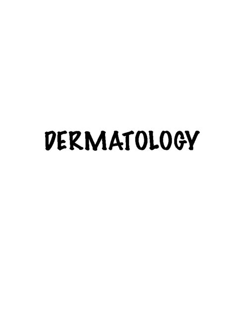 DERMATOLOGY Unit 1M:36K Normal Skin Histology & Conditions Overview ...