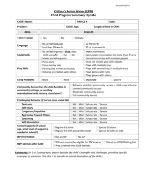 Fillable Online dphhs mt CAW Progress Summary Update form 05/11/12 ...