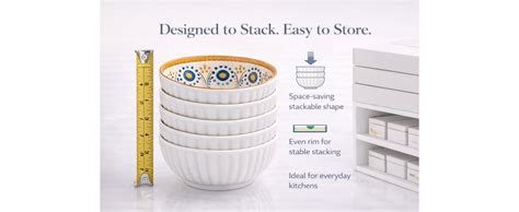 YELONA Ceramic Snack Bowls - Set of 2 (300 ml Each)| Microwave ...