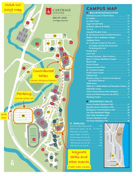 Carthage College Campus Map (2025-2019) - All Maps