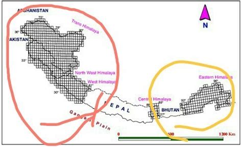 Tree line western himalaya and eastern himalaya - Brainly.in
