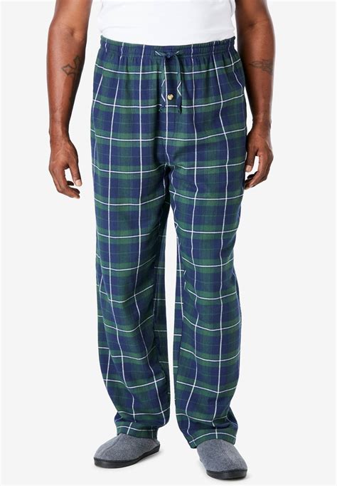 Flannel Plaid Pajama Pants| Big and Tall Pajamas | King Size