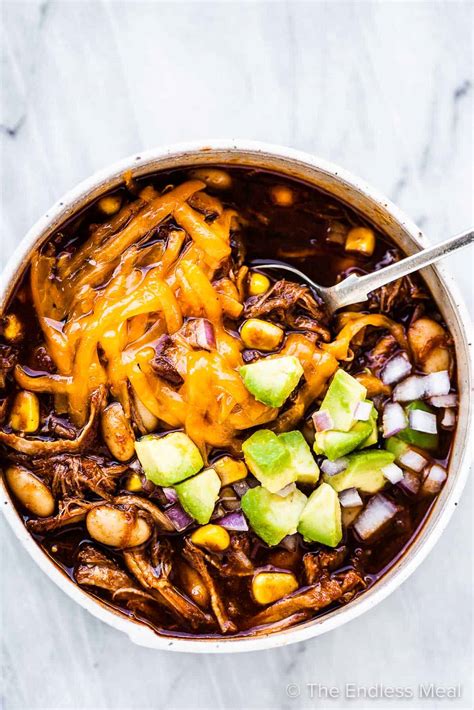 Pulled Pork Chili (so much flavor!)