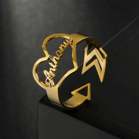 Heart & Arrow Design Name Ring – Jewel299