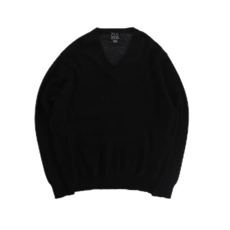 【CUBA】JOS.A.BANK 100% cashmere black knit sweater -6773- | cv