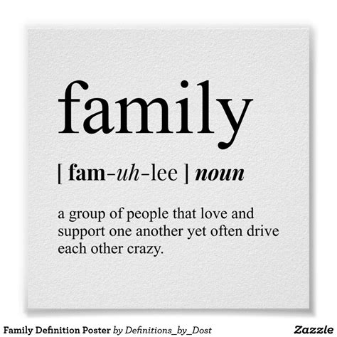 Family Definition Poster | One word quotes, Words quotes, Family poster
