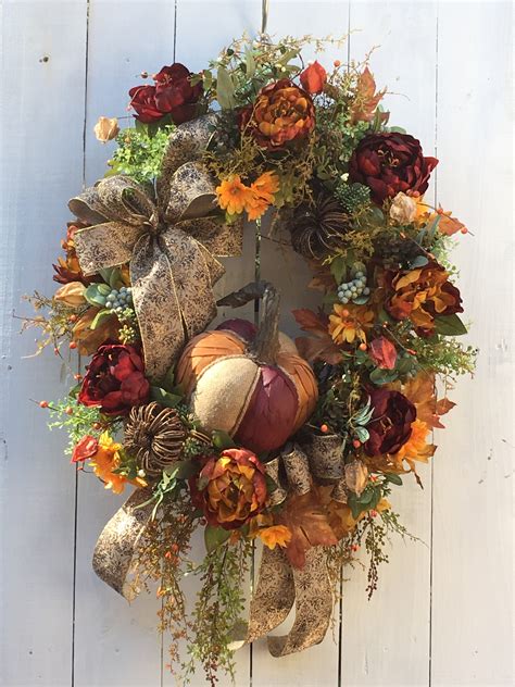 Fall Wreath,Autumn Wreath,Rustic Wreath,Elegant Wreath,Fall Door Decor ...