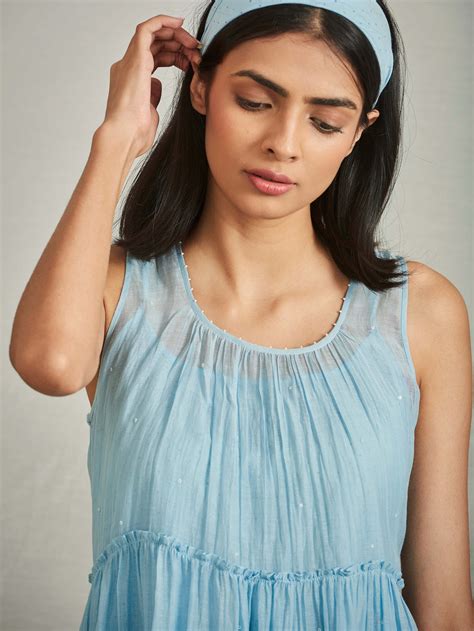 Blue Notes Dress: Sparkle & Twirl in This Playful Tiered Dress