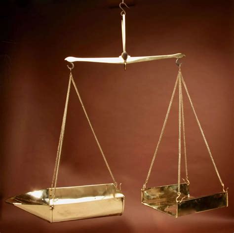 Frisian Brass Free Hanging Balance Beam Scales in Antique Scales