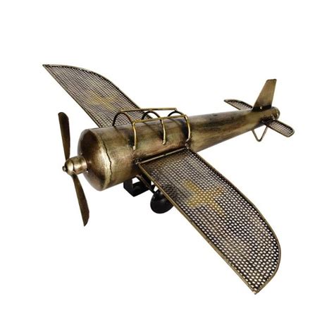 Golden Plane Metal Decor for guest room (16.5 x 23.5 Inches) – Hansart
