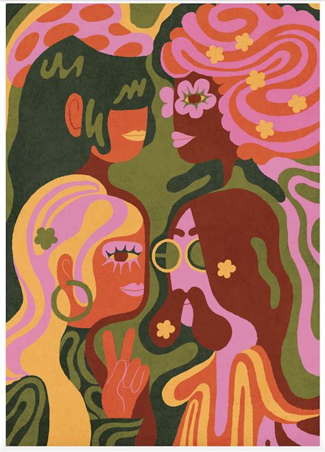 Hippies Postcard - kaufen