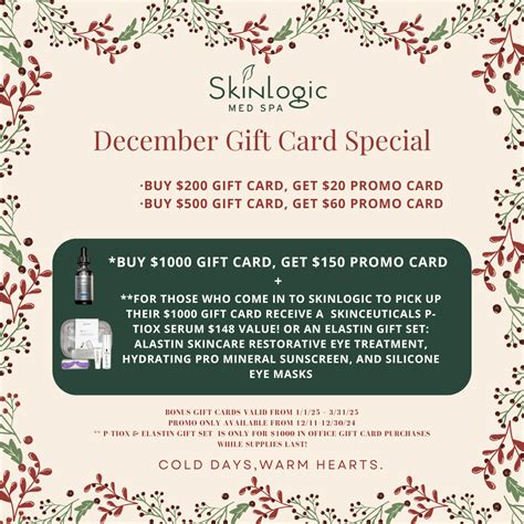 December Gift Card Special updated - Skinlogic Med Spa