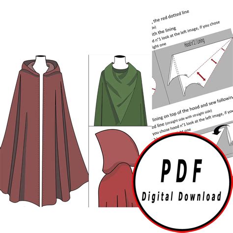 Cloak Sewing Pattern Free Web This Fast Hooded Cape Can Be Made In ...