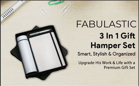 FABULASTIC 3 in 1 Gift Hamper for Men with Diary Planner, Pen and ...