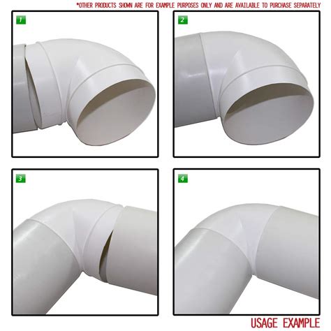 Kair Plastic Ducting Pipe 100mm - 4 inch / 1 Metre Long Length - Rigid ...