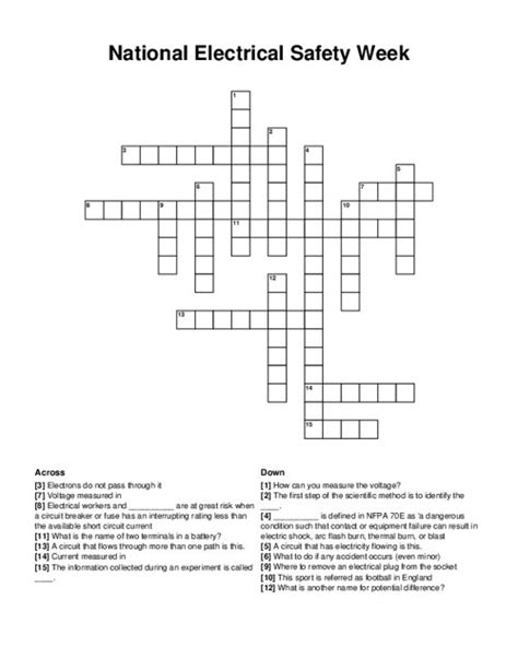Electrical Adapter Letters Crossword - udlvirtual.esad.edu.br